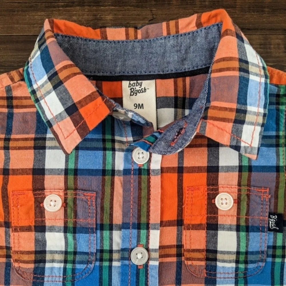 OshKosh Orange Plaid Shirt